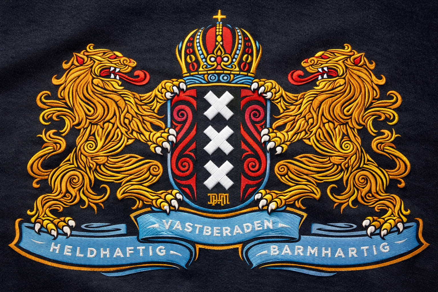Coat of Arms Amsterdam art flag by DHM design - Hemptex®