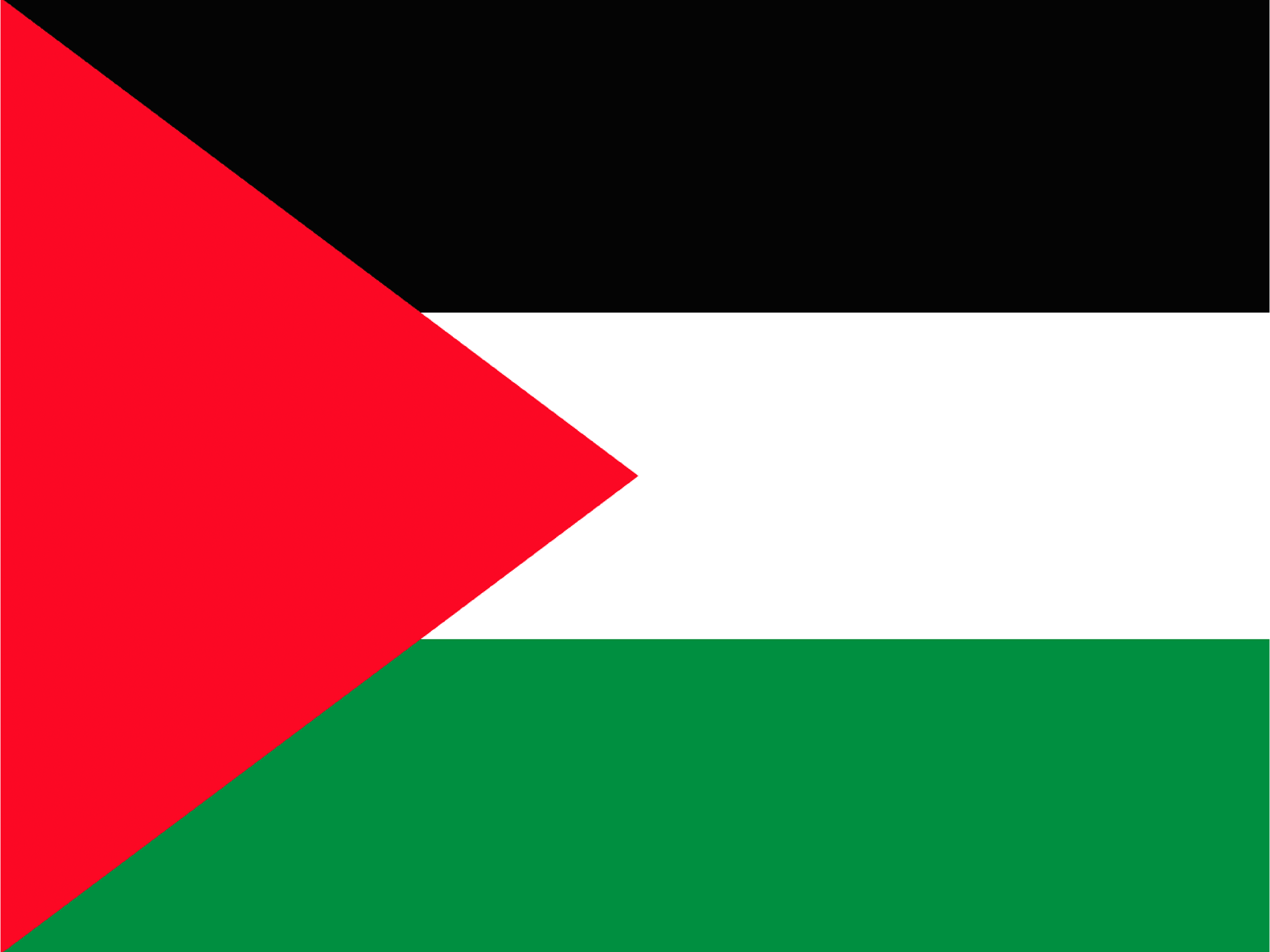 Flag with red, black, white, and green colors. Flag of Palestine made of Hemp. 